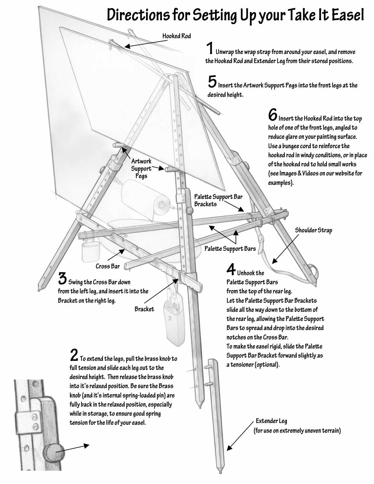 Take It Easel Setup Instructions